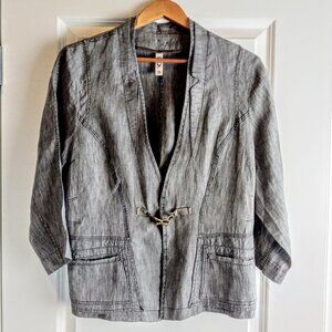 Deca-Paris Grey Pure Linen Jacket